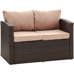 Home Detail Paloma 5 Seater Brown Rattan Sofa Set - Wilko - thumbnail 5