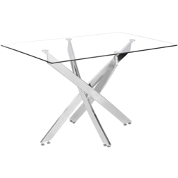 Living and Home Tempered Glass Coffee Table - Silver - Wilko - thumbnail 3