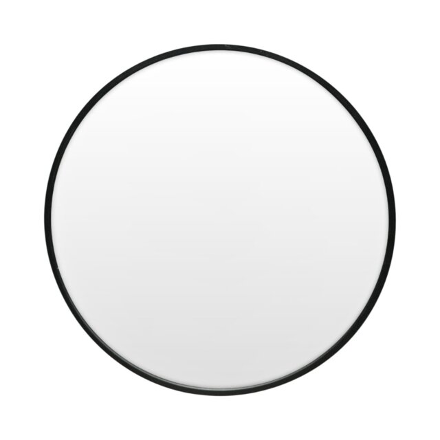 Round Metal Mirror Black 70cm - Wilko - image 1