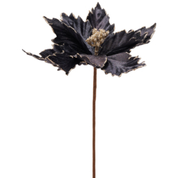 The Seasonal Gift Co Black Velvet Poinsettia Stem Christmas Decoration 53cm - Size: 53 x 24 x 15cm - The Seasonal Gift Co. - Wilko - thumbnail 5