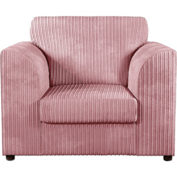 Luxor Single Seater Pink Jumbo Cord Armchair - Wilko - thumbnail 3
