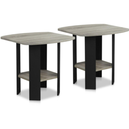 Walplus French Oak Grey Simple Design End Table Set of 2 - Size: 50.8 x 49.78 x 50.8cm - Wilko - thumbnail 3
