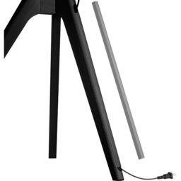 TTAP Tripod Black Wood Floor TV Stand - Size: 133.5 x 76.5 x 54cm - Wilko - thumbnail 7