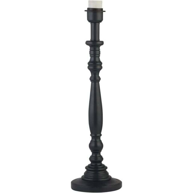 Lighting Collection Baldwin Grey Candle Stick Spindle Table Lamp Base 54cm - Size: 59.5 x 21 x 21cm - Grey and Chrome - Wilko - image 1