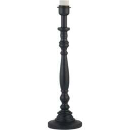 Lighting Collection Baldwin Grey Candle Stick Spindle Table Lamp Base 54cm - Size: 59.5 x 21 x 21cm - Grey and Chrome - Wilko - thumbnail 1