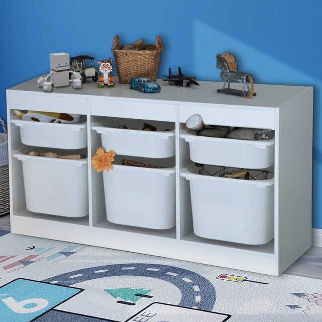 6 Drawer Storage Unit - White - Size: 6 Drawers - Wilko - image 1