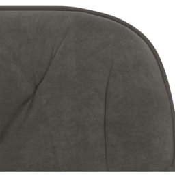 vidaXL Dark Grey Velvet Height-Adjustable Swivel Office Chair with Wheels - Size: 72 x 56 x 61.5cm - Wilko - thumbnail 7