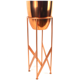Leaf Artificial Yucca Plant in Copper Planter 90cm - Size: 90 x 19 x 19cm - Orange - Wilko - thumbnail 3