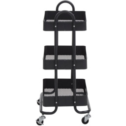 Acero 3-Tier Black Trolley - Size: 3 Tier - Premier Housewares - Wilko - thumbnail 4