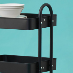 Acero 3-Tier Black Trolley - Size: 3 Tier - Premier Housewares - Wilko - thumbnail 6