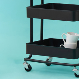 Acero 3-Tier Black Trolley - Size: 3 Tier - Premier Housewares - Wilko - thumbnail 7