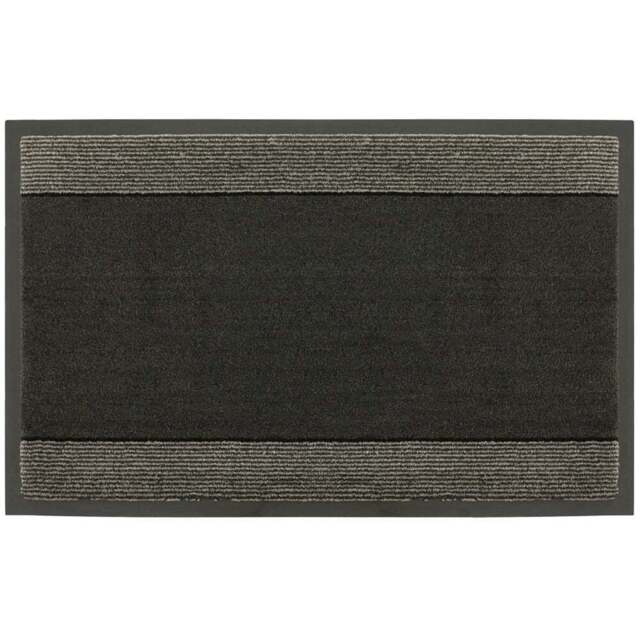 JVL Miracle Charcoal Barrier Door Mat 40 x 60cm - Grey - JVL Homewares - Wilko - image 1