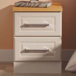 Crowndale Kent 5 Drawer Kashmir Ash and Modern Oak Compact Bedside Cabinet Ready Assembled - Kashmir Ash & Modern Oak - Wilko - thumbnail 1