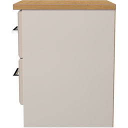 Crowndale Kent 5 Drawer Kashmir Ash and Modern Oak Compact Bedside Cabinet Ready Assembled - Kashmir Ash & Modern Oak - Wilko - thumbnail 4