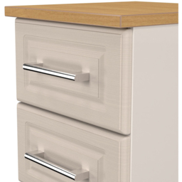 Crowndale Kent 5 Drawer Kashmir Ash and Modern Oak Compact Bedside Cabinet Ready Assembled - Kashmir Ash & Modern Oak - Wilko - thumbnail 6
