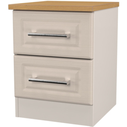 Crowndale Kent 5 Drawer Kashmir Ash and Modern Oak Compact Bedside Cabinet Ready Assembled - Kashmir Ash & Modern Oak - Wilko - thumbnail 5