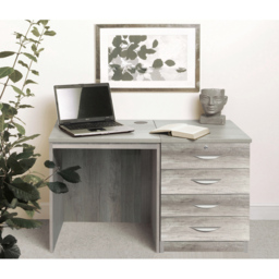 R White Cabinets 4 Drawer Grey Set-05 Desk - Size: 72.8 x 107.9 x 54cm - Wilko - thumbnail 5