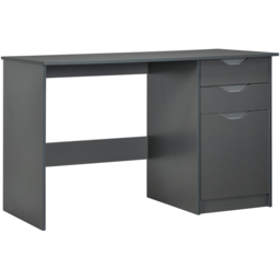 Portland Computer Desk with Drawers Grey High Gloss - Size: 120 x 60 x 76cm - Wilko - thumbnail 3