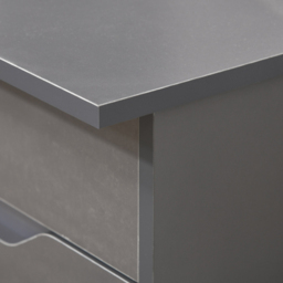 Portland Computer Desk with Drawers Grey High Gloss - Size: 120 x 60 x 76cm - Wilko - thumbnail 4