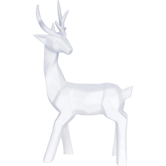 St Helens White Glitter Polyresin Dear Christmas Decoration - Size: 310 x 170 x 90cm - Wilko - image 1