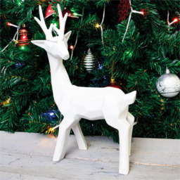 St Helens White Glitter Polyresin Dear Christmas Decoration - Size: 310 x 170 x 90cm - Wilko - thumbnail 7