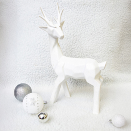 St Helens White Glitter Polyresin Dear Christmas Decoration - Size: 310 x 170 x 90cm - Wilko - thumbnail 4