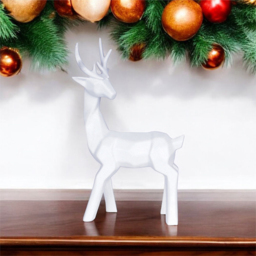 St Helens White Glitter Polyresin Dear Christmas Decoration - Size: 310 x 170 x 90cm - Wilko - thumbnail 3