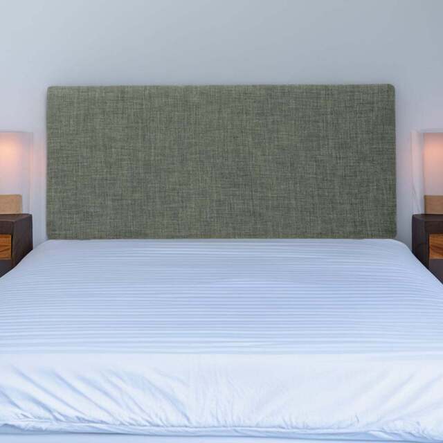 Bedmaster Valencia Double Charcoal Linen Plain Headboard - Grey - Wilko - image 1