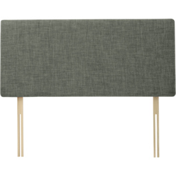 Bedmaster Valencia Double Charcoal Linen Plain Headboard - Grey - Wilko - thumbnail 3