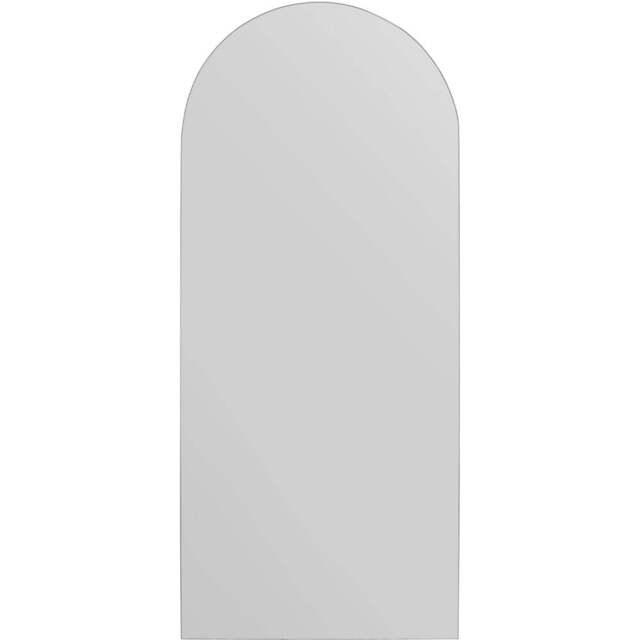 MirrorOutlet The Arcus Frameless Arched Wall Mirror 120 x 50cm - Size: 190 x 85cm - Clear - Wilko - image 1