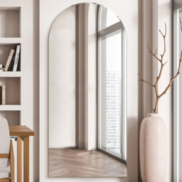MirrorOutlet The Arcus Frameless Arched Wall Mirror 120 x 50cm - Size: 190 x 85cm - Clear - Wilko - thumbnail 3