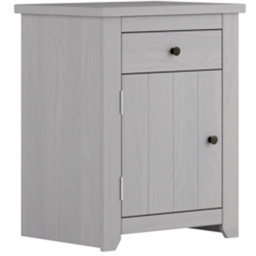 Havana Single Door Single Drawer Grey Bedside Cabinet - LPD Home - Wilko - thumbnail 4