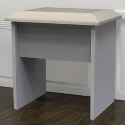 Crowndale New York Dusk Grey Vanity Dressing Table Stool - Wilko