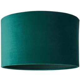 ValueLights Reni Forest Green Small Drum Ceiling Lamp Shade 25cm - Size: 15 x 25 x 25cm - Wilko