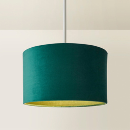 ValueLights Reni Forest Green Small Drum Ceiling Lamp Shade 25cm - Size: 15 x 25 x 25cm - Wilko - thumbnail 6