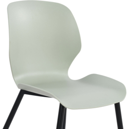 Core Products Carnaby Set of 2 Light Green Plastic Kitchen Chair - Wilko - thumbnail 4