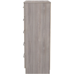 Crowndale Worcester 5 Drawer Grey Oak Chest of Drawers Ready Assembled - Wilko - thumbnail 5