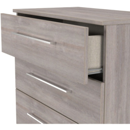 Crowndale Worcester 5 Drawer Grey Oak Chest of Drawers Ready Assembled - Wilko - thumbnail 6