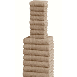 Rapport Home W500 Mocha Cotton Face Towel - Size: 1 x 30 x 30cm - Brown - Wilko - thumbnail 3