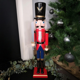 Samuel Alexander Traditional Wooden Nutcracker Soldier Decoration with Red Body - Size: 60 x 13 x 11cm - Wilko - thumbnail 5
