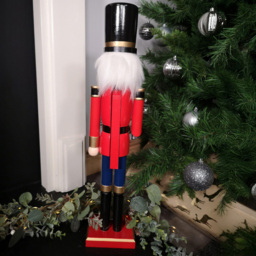 Samuel Alexander Traditional Wooden Nutcracker Soldier Decoration with Red Body - Size: 60 x 13 x 11cm - Wilko - thumbnail 7