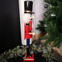 Samuel Alexander Traditional Wooden Nutcracker Soldier Decoration with Red Body - Size: 60 x 13 x 11cm - Wilko - thumbnail 6