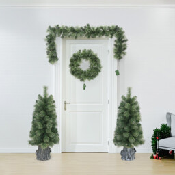 4 Piece Newbury Pre Lit Porch Set Green - Size: 4 Pack - Wilko - thumbnail 5