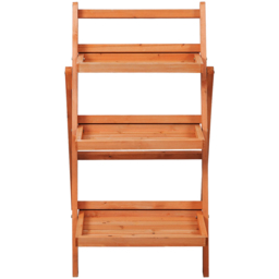 Costway 3 Shelf Wooden Plant Stand Rack - Size: 108 x 59 x 12cm - Multi - Wilko - thumbnail 4