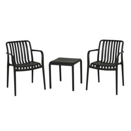 Emerson Bistro Set Black - Outdoor Essentials - Wilko - thumbnail 4