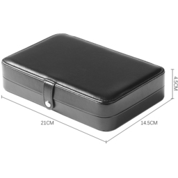 H&O Direct Black Travel Jewellery Box - Size: 4.5 x 21 x 14.5cm - Wilko - thumbnail 5