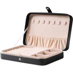 H&O Direct Black Travel Jewellery Box - Size: 4.5 x 21 x 14.5cm - Wilko - thumbnail 3