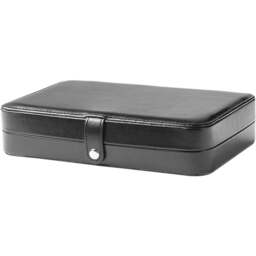 H&O Direct Black Travel Jewellery Box - Size: 4.5 x 21 x 14.5cm - Wilko