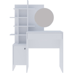 GFW Freyja Single Door Single Drawer White Dressing Table with Mirror - Size: 35 x 113 x 152cm - Wilko - thumbnail 3