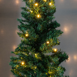The Christmas Workshop Green Pre-Lit Slim Line Christmas Tree 6ft - Wilko - thumbnail 4
